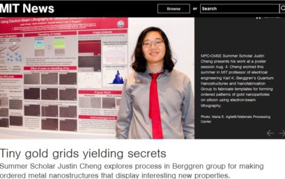 Undergraduate Justin Cheng’s work with Dr. Bedewy is featured on MIT website